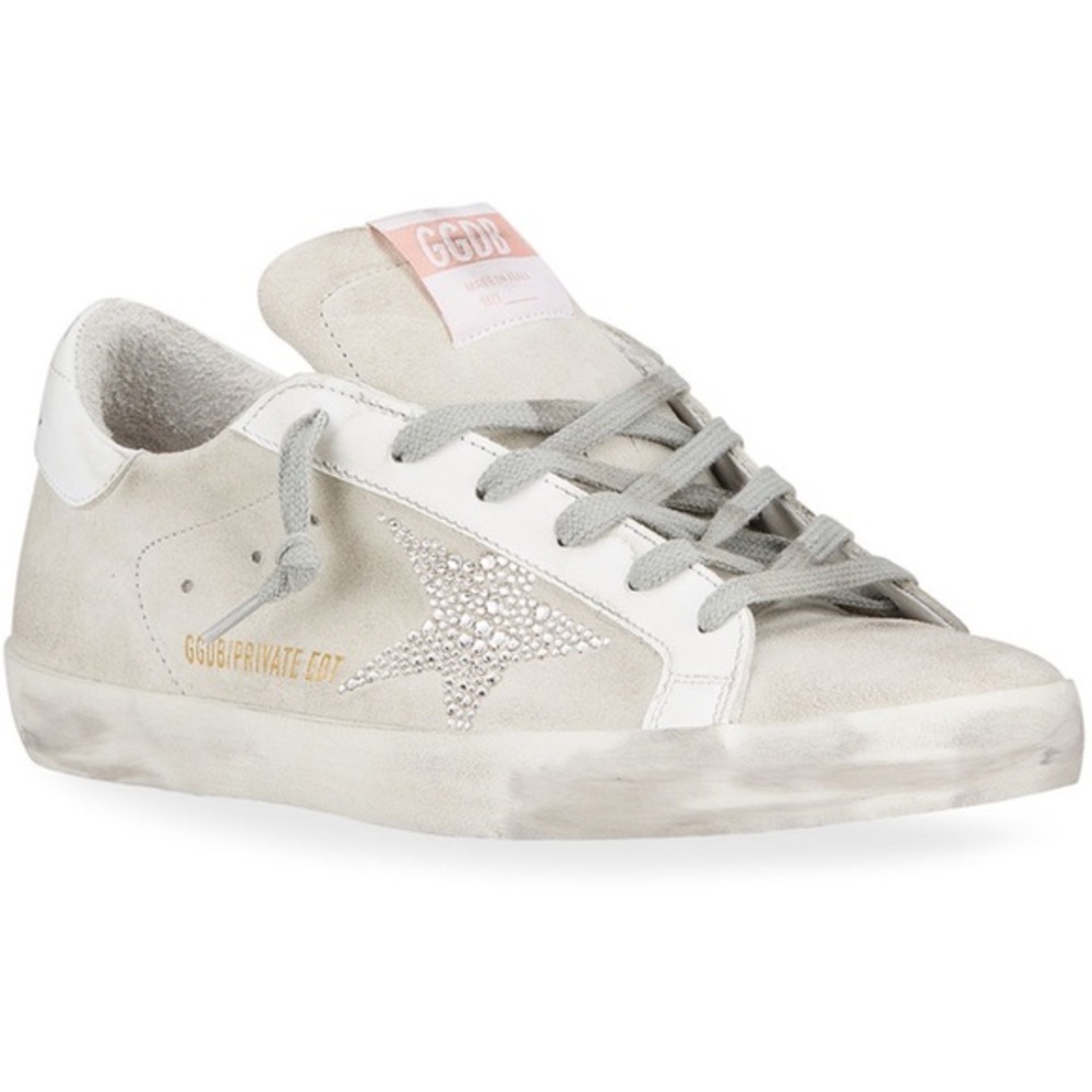 Golden Goose Superstar Swarovski Crystal Suede Sneakers - Picture 1 of 16